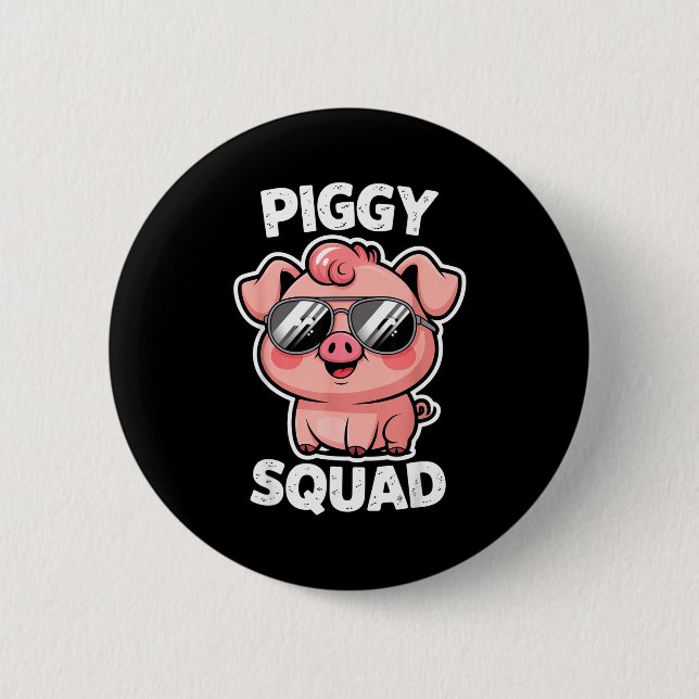 Ggy Squad G Wearing Sungles As Animal Funny Farmer 6 Cm Round Badge (Front)