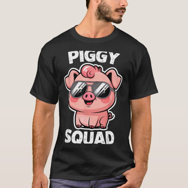 Ggy Squad G Wearing Sungles As Animal Funny Farmer T-Shirt (Front)