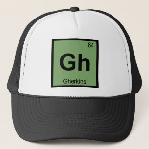 Gh - Gherkins Chemistry Periodic Table Symbol Trucker Hat