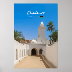 Ghadames, Libya - White Mosque Poster