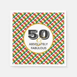 GHANA 50 & Absolutely Fabulous Celebration Paper Napkin