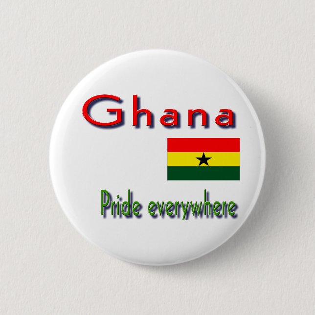 Ghana 6 Cm Round Badge (Front)