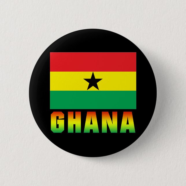 Ghana 6 Cm Round Badge (Front)