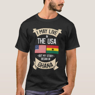 Ghana American Flag Usa Ghanaian Roots Gifts T-Shirt