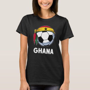 Ghana Ball Flag Patriotic Football Proud Nostalgic T-Shirt