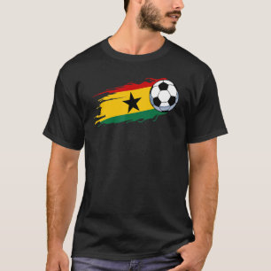 Ghana Ball Flag Patriotic Football Proud Nostalgic T-Shirt