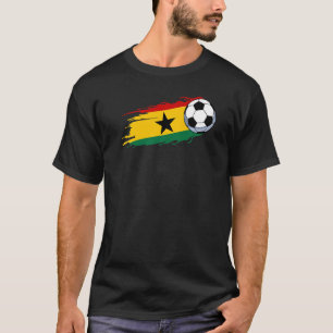 Ghana Ball Flag Patriotic Football Proud Nostalgic T-Shirt