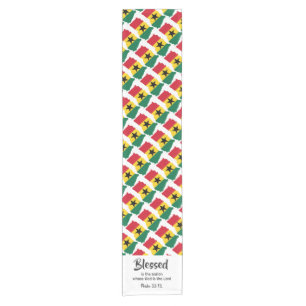 GHANA Blessed Nation Christian Scripture Short Table Runner
