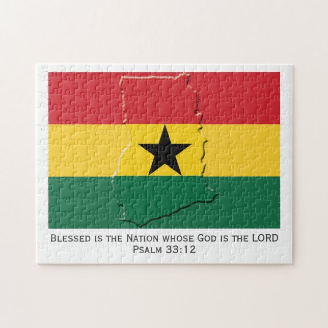 GHANA | Blessed Nation | GHANAIAN FLAG Jigsaw Puzzle (Horizontal)