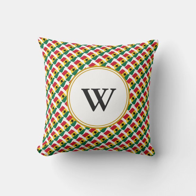 GHANA Blessed Nation Monogram Housewarming Cushion (Front)