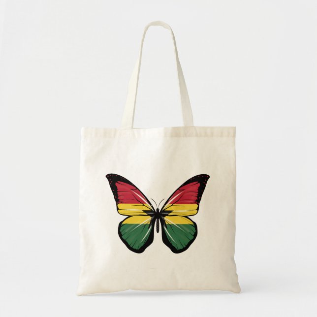 Ghana Butterfly Flag Tote Bag (Front)