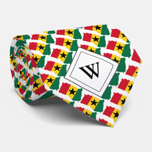 GHANA Christian Scripture Monogram Flag Tie