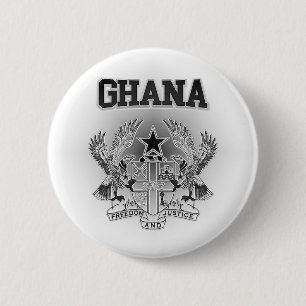 Ghana Coat of Arms 6 Cm Round Badge