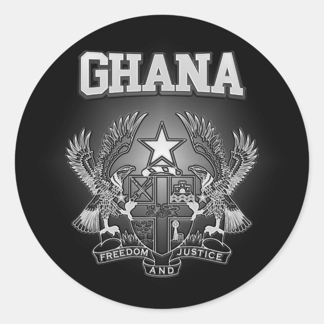 Ghana Coat of Arms Classic Round Sticker (Front)