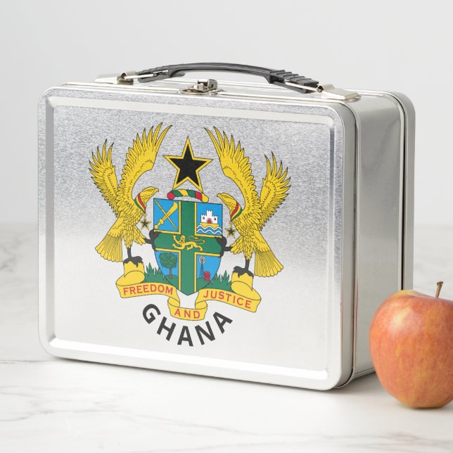 Ghana coat of arms metal lunch box (In Situ)