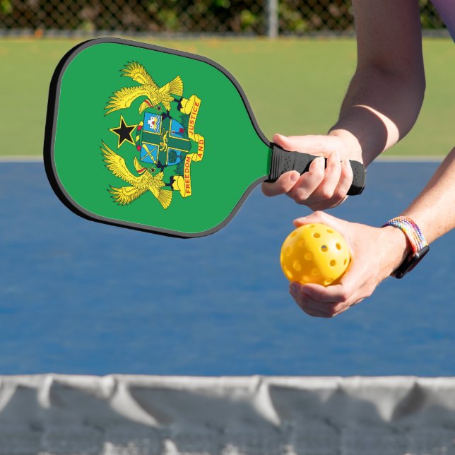 Ghana coat of arms pickleball paddle (Insitu)