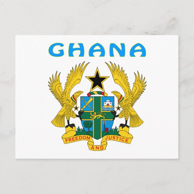 Ghana Coat Of Arms Postcard (Front)