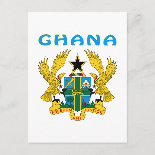 Ghana Coat Of Arms Postcard (Front)