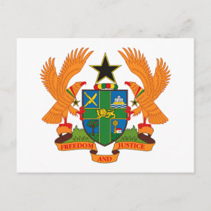 Ghana Coat of Arms Postcard