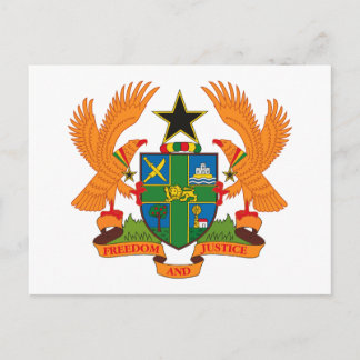 Ghana Coat of Arms Postcard