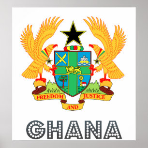 Ghana Coat of Arms Poster