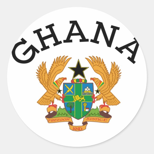 Ghana Coat of Arms sticker (Front)