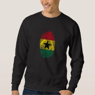 Ghana Country Flag Fingerprint DNA Sweatshirt