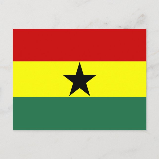 Ghana country long flag nation symbol republic postcard (Front)