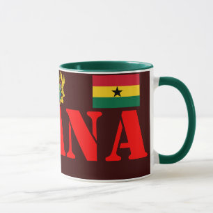GHANA Crest and Flag Coffee Mug