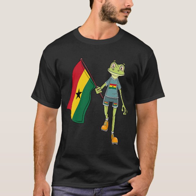 Ghana Fan Frog T-Shirt (Front)
