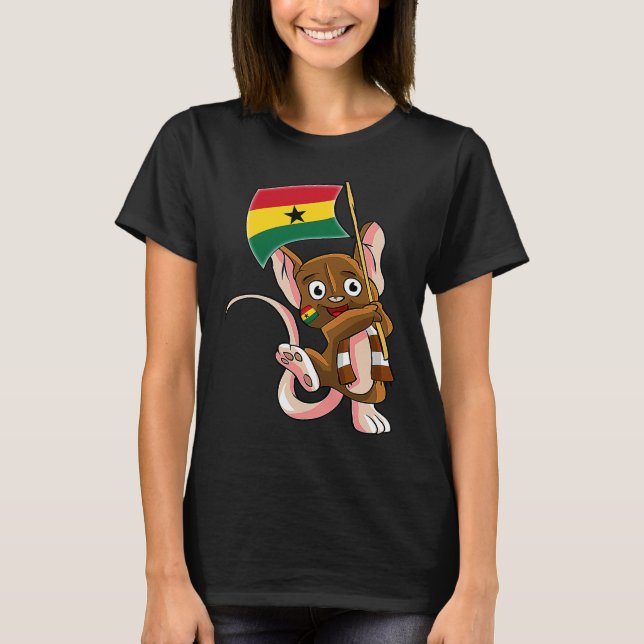 Ghana Fan Mouse T-Shirt (Front)