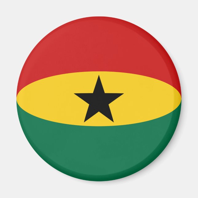 Ghana Fisheye Flag Magnet (Front)