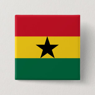 Ghana Flag 15 Cm Square Badge