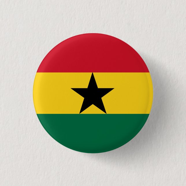 Ghana Flag 3 Cm Round Badge (Front)