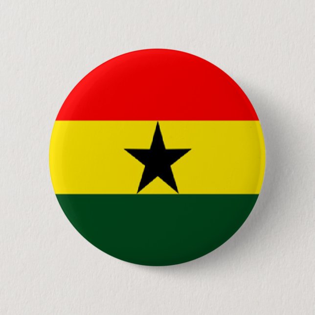 Ghana flag 6 cm round badge (Front)