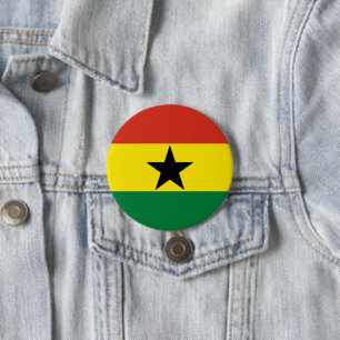 Ghana flag 7.5 cm round badge