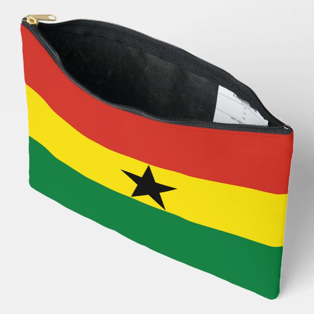 Ghana flag accessory pouch (Open)