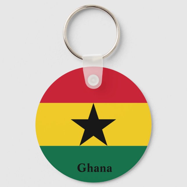 Ghana Flag Africa Key Ring (Front)
