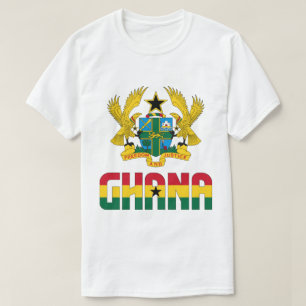 Ghana Flag and Coat Of Arms Patriotic T-Shirt
