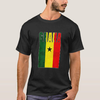 Ghana Flag Art African Country Retro Vintage Grung T-Shirt