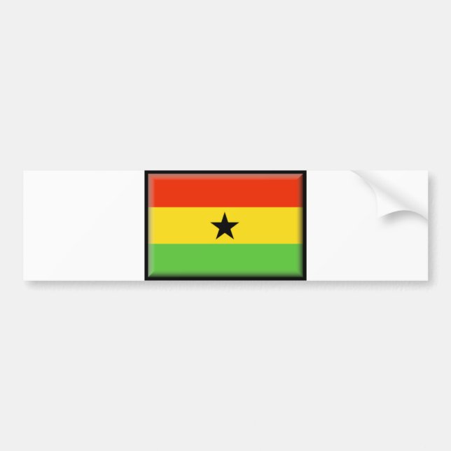 Ghana Flag Bumper Sticker (Front)
