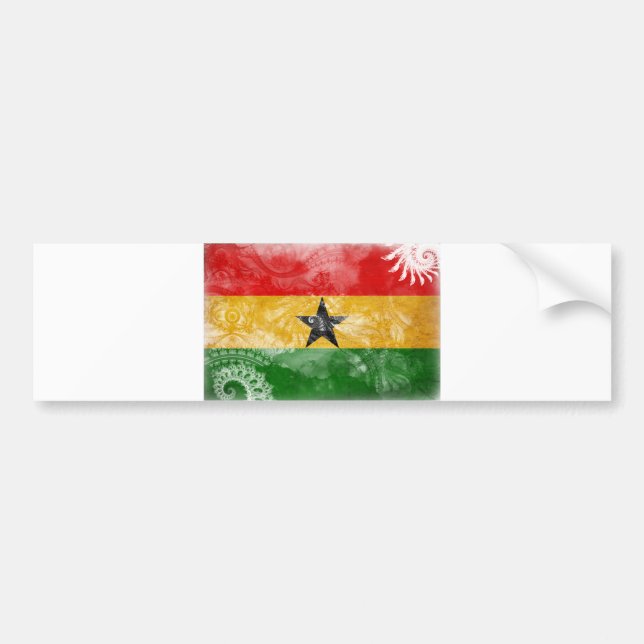 Ghana Flag Bumper Sticker (Front)