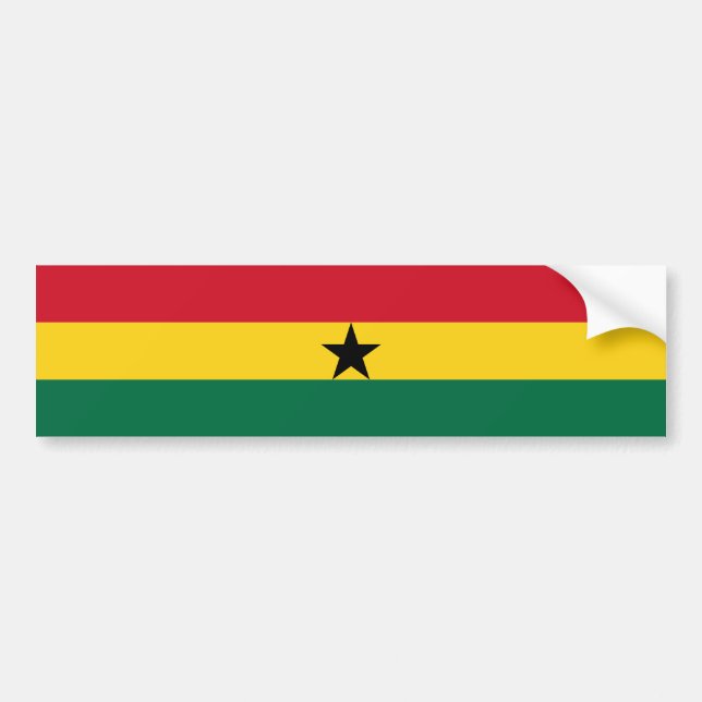 Ghana Flag Bumper Sticker (Front)