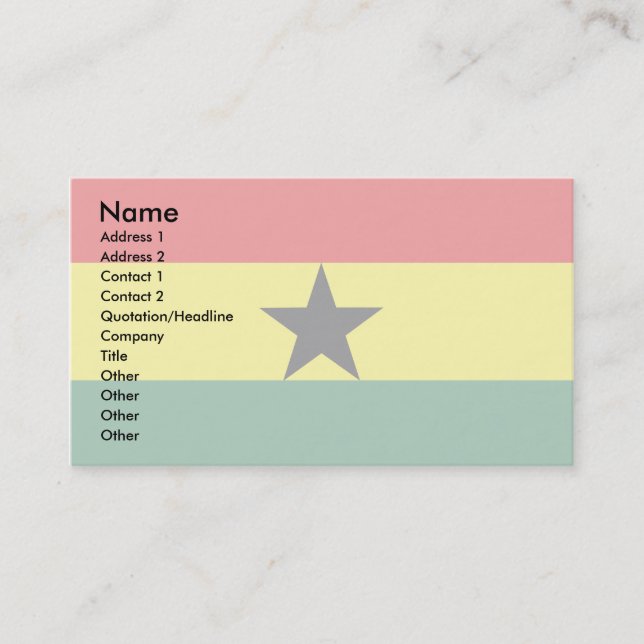 Ghana Flag Business Card (Front)