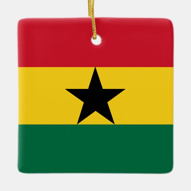 Ghana Flag Ceramic Ornament (Front)