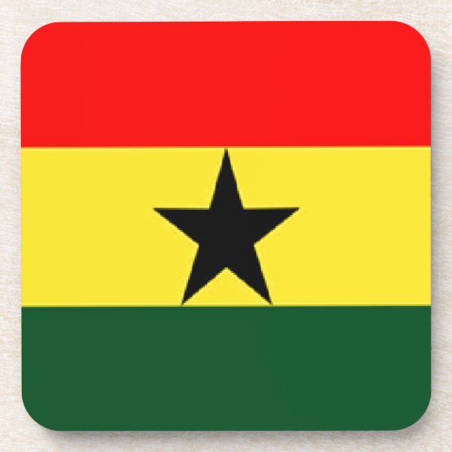 Ghana flag coaster (Front)