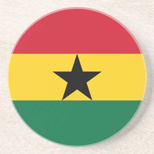 Ghana Flag Coaster (Front)