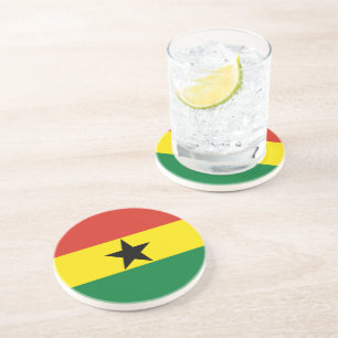 Ghana flag coaster