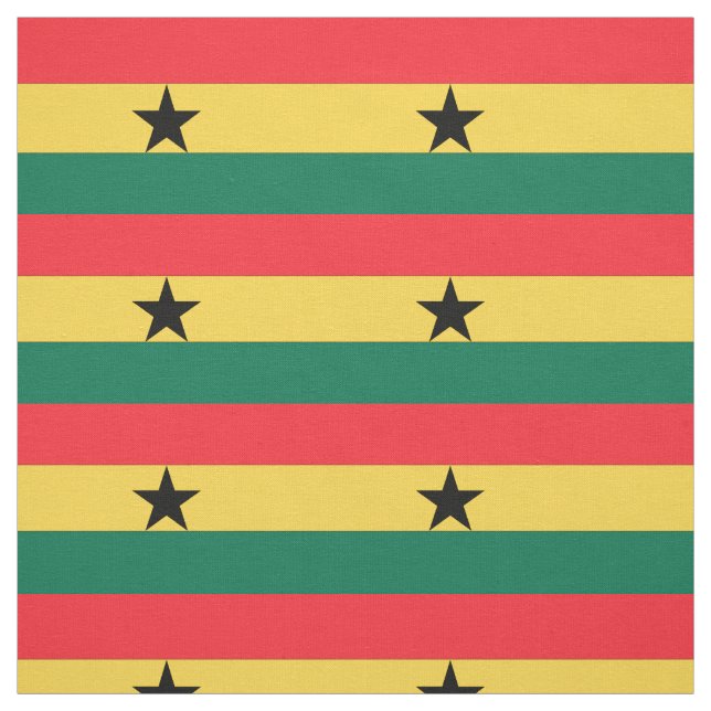 Ghana Flag Fabric (Swatch)