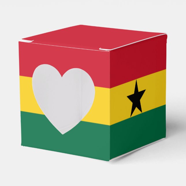 Ghana Flag Favour Box (Front Side)